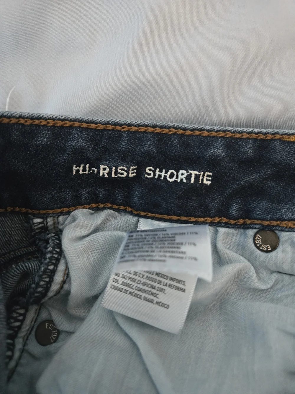 American Eagle Outfitters Dark Blue Distressed Denim Shorts – Size 4